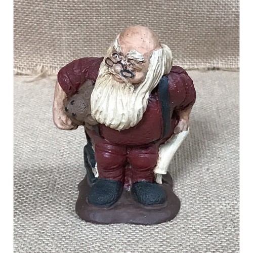 Papá Noel en libros estatuilla de resina rústica Navidad granja casa núcleo - Imagen 2 de 10