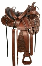 Neuer Pferdesattel Western Trail Gaited Endurance Leather Tack.