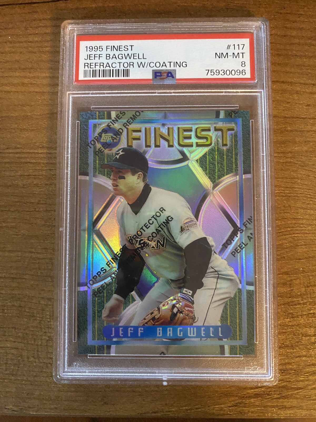 1995 Finest #117 Jeff Bagwell Refractor PSA 8 NM-MT