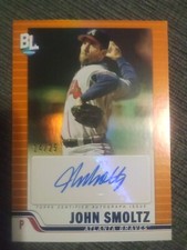 2023 Topps Big League Baseball John Smoltz ORANGE Foil Auto Atlanta MINT #14/25