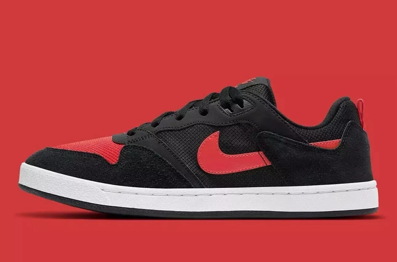 Кроссовки для скейтбординга Nike SB Alleyoop Черные, Университетские, красно-белые, CJ0882-006, мужской размер