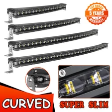 Curved Slim 20 26 32 50" Led Light Bar Spot Flood Offroad Boat UTE Truck SUV ATV