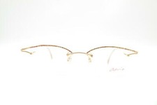 Vintage Atrio 2396 335 Gold Red Half-Frame Glasses Eyeglass Frame NOS