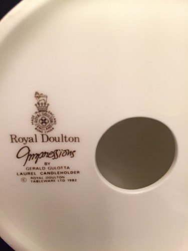 Royal Doulton Impressions Laurel Candleholder By Gulotta Bone China England EUC - Picture 7 of 7