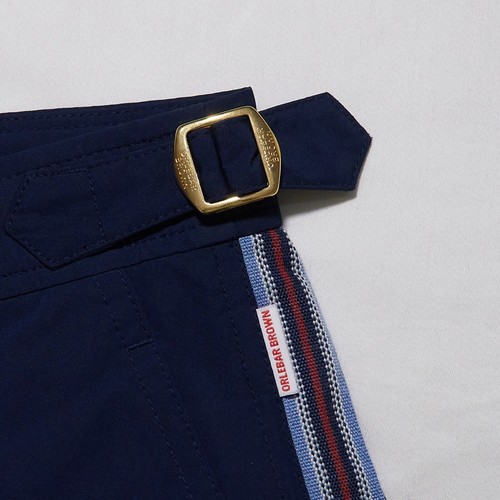 Orlebar Brown Men's Navy BULLDOG Vintage Tape Taped Zip Fly Swim Shorts Sz 30 - Picture 7 of 15
