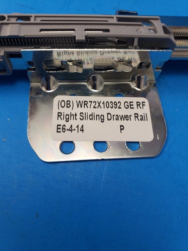 (OB) WR72X10392 GE Refrigerator Right Sliding Drawer Rail; E6-4-14 - Picture 4 of 4