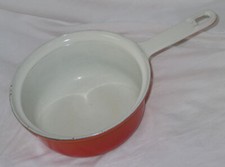 Vintage Descoware Belgium Cast Iron Enamelware A-CON-18 1 Qt Saucepan