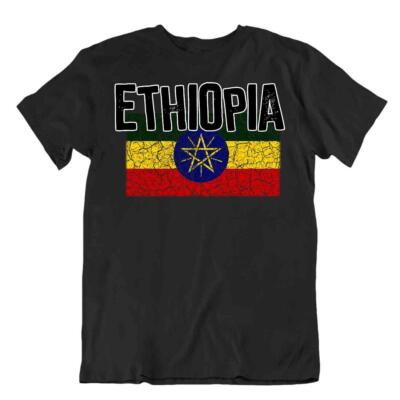 Äthiopien Flagge Souvenir Reise Geschenk Patriot Tourismus Urlaub T-Shirt Mode