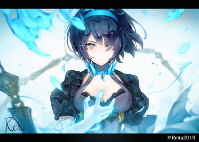 Anime girls art 2d portrait hoshizaki reita sinoalice CCG Gaming Mat Desk