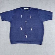 VINTAGE Chelsea Gardens Pullover Sweater, Golf Design, USA Made, Women’s Medium