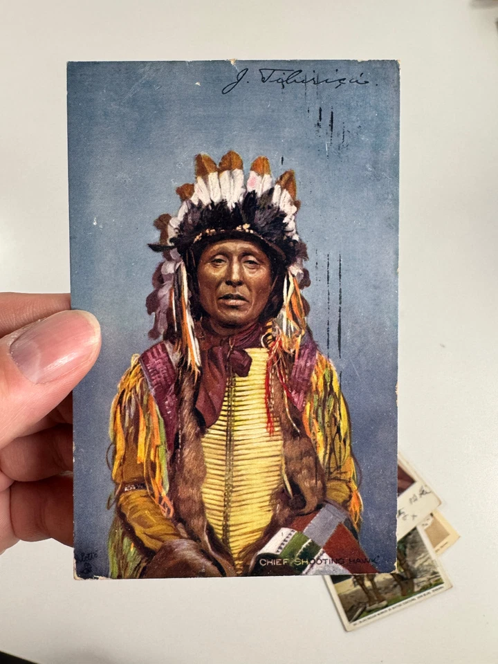 vtg Lot (x200) Native American Indian Postcard Collection WOW chief photos - Image 4 of 4