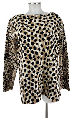 Bogner Pullover 42 Damen braun, schwarz, weiß Strick 90