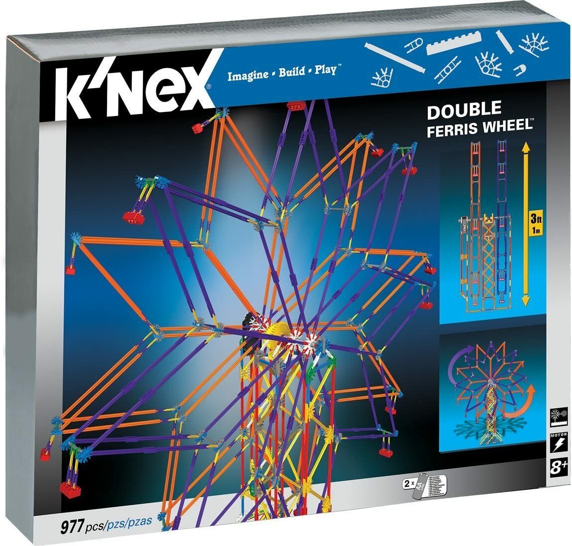 K'nex Double Ferris Wheel and Motor 13076 / 70329 | eBay
