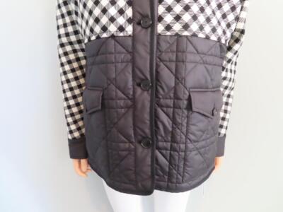 Christian Dior★Black/White Check/Microcannage Paneled Coat NWT Christian Dior Black/White Check/Microcannage Paneled