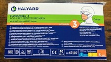 Halyard Fluidshield 3 Fog Free Procedure Masks 47107 38 Count