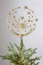 Anthropologie Hedy Tree Topper Stars Gold Celestial Starry Night Galaxy NEW