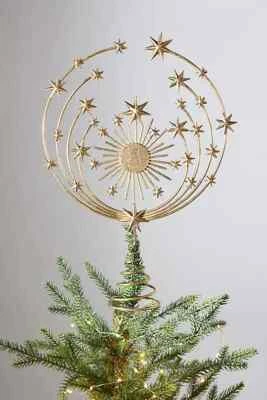 Anthropologie Hedy Tree Topper Stars Gold Celestial Starry Night Galaxy NEW