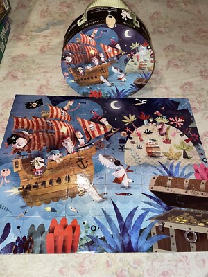 Janod 50cm x 40cm 36 pcs. Treasure Hunt Childrens Puzzle  Complete