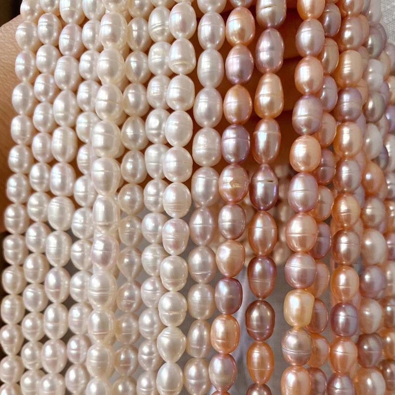 Pulsera de perlas de agua dulce genuina elegante regalo para su mamá novia joyería regalo Foto 3 de 4