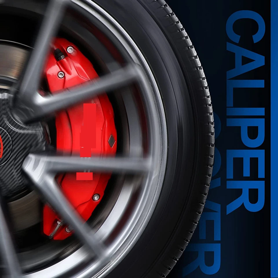 Tesla Model Y Brake Caliper Covers 2020-2024 Accessories Front and Rear 4PCS - Image 3 of 4