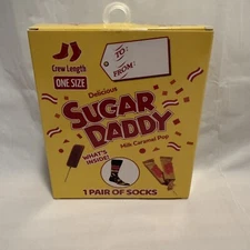 Sockopath Novelty Socks Sugar Daddy; Unisex Fun Socks; Candy Socks