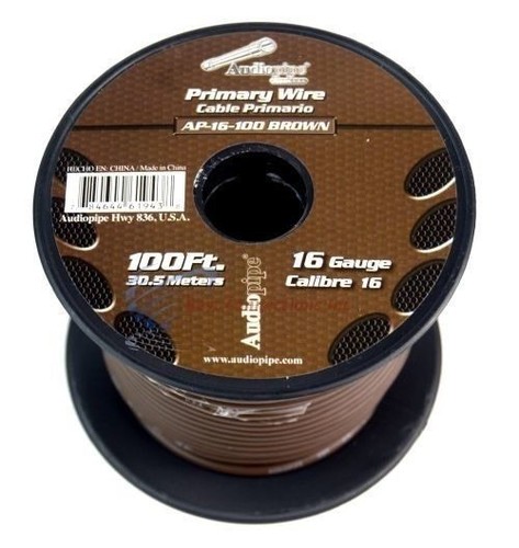 16 Gauge Car Audio Primary Wire (100ft–Brown)– Remote, Power/Ground Electrical - Picture 11 of 12