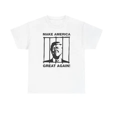 Political Cartoon Trump Make America Great Again Tee, Unisex Shirt, Jail