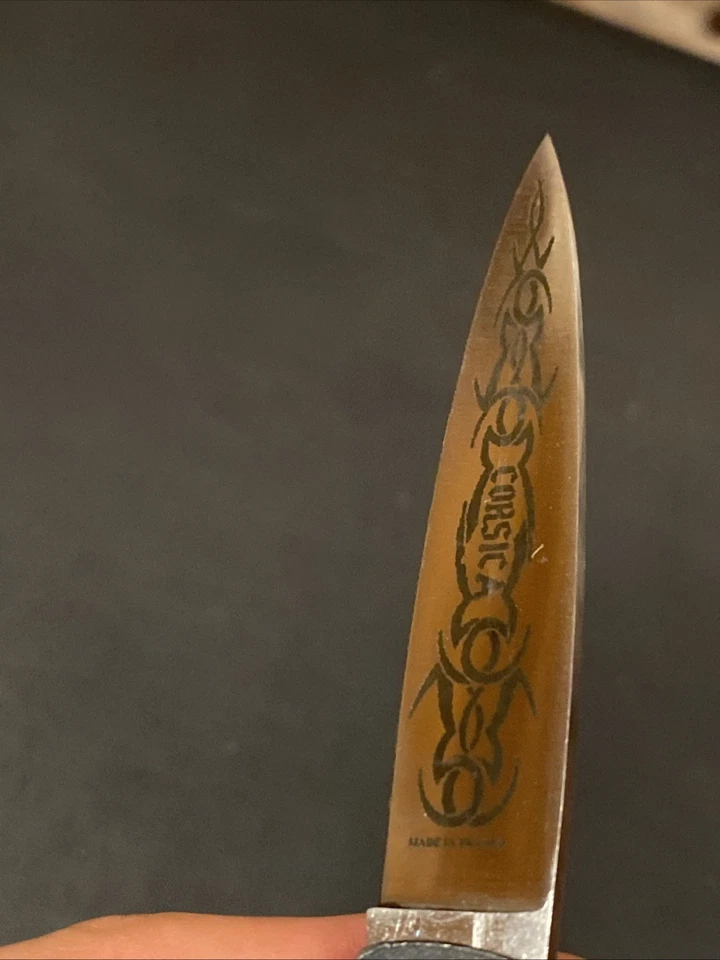 "Navaja plegable de bolsillo tradicional inspirada en La Vendetta Fred Perrin Vendedouk de 3,5""" Foto 2 de 4