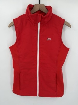 FootJoy Vest Womens Small Red Quilted Full Zip Lightweight Wild Dunes Golf