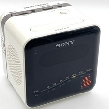 Vtg 80s Sony Dream Machine Cube White FM/AM A...