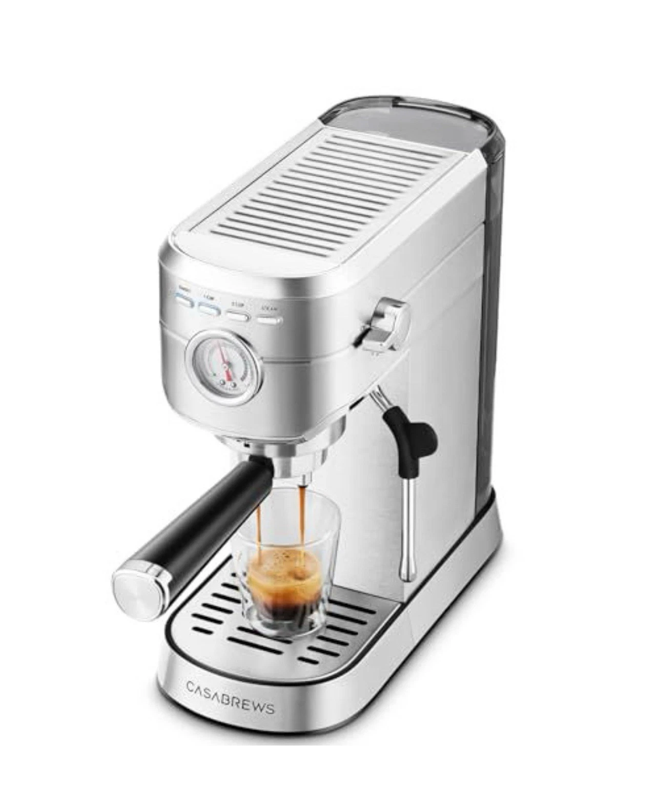 CASABREWS CM5418 Espresso Machine w/ Steam Wand Milk Frother, 20 Bar - Silver