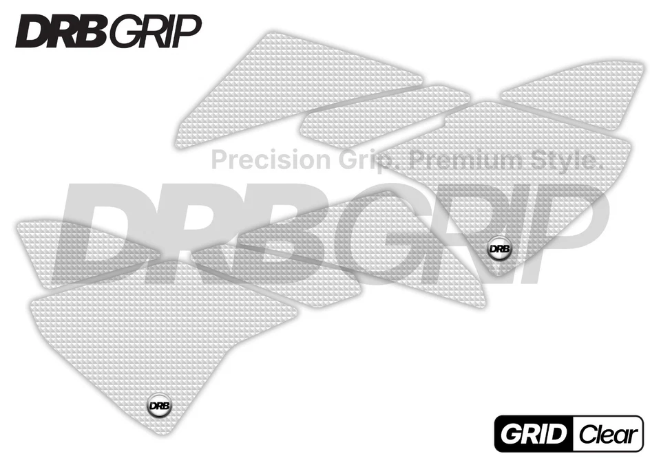DRB Grip For KTM 390 SMC R (2025~) Tank Grips (GRID/Clear) - Image 2 of 2