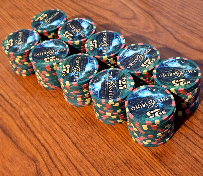 Lot 100 RITZ CARLTON $25 Casino SAN JUAN Puerto Rico CONDADO PAULSON chip poker