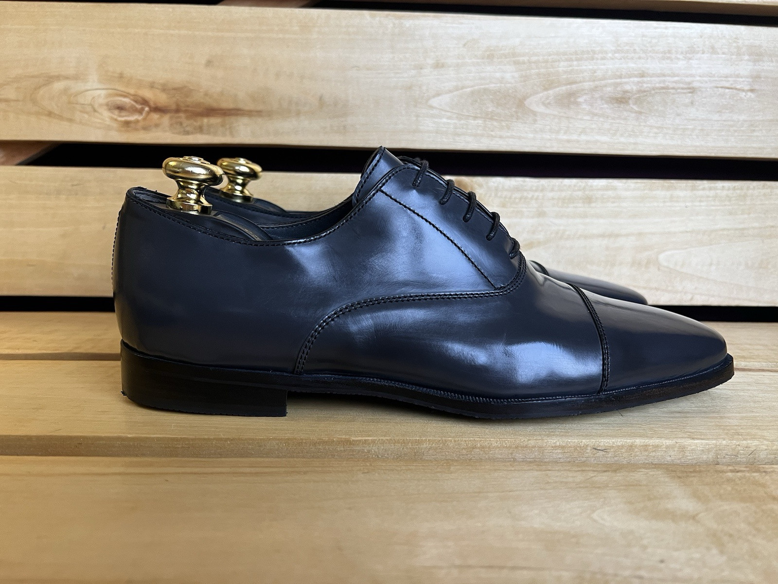 SAOLA Zilli Premium scarpe da uomo in pelle grigia con alberi per scarpe taglia UK 8.5 US 9.5 EU 42.5