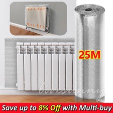 25M Bubble Radiator Insulation Foil Roll Heat Reflective Energy Saver for Room*
