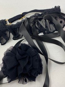 Agent Provocateur Annalia Black Polka Dot Garter and Thong Set M/L NWT $255