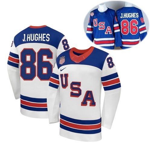 J.Hughes #86 USA Team Winter Olympics 2026 Jersey All Stitched S-3XL