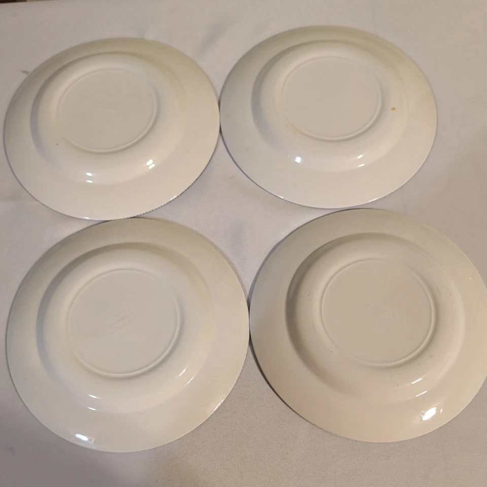 4 CHURCHILL CHINA "BLUE WILLOW" 8” Salad/Dessert Made in England - Image 3 of 4