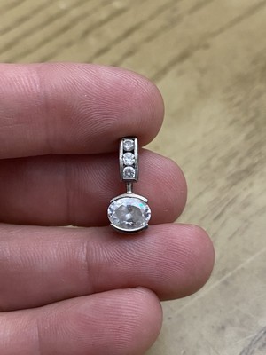 AS-IS!! ELLE Dainty 925 Sterling Silver Vintage Signed Ruby Accent Pendant