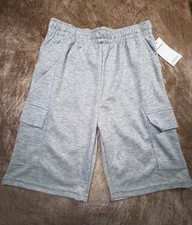 Balance Collection Boys Heather Grey Large Shorts Athletic Cargo pockets NWT