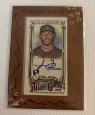 2025 Topps Allen And Ginter Luis De Los Santos Rookie RC Auto ON CARD MINI. rookie card picture