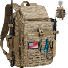 Fishing Tackle Backpack with Rod  Gear Holder, Lightweight Fishing Tackle Stora