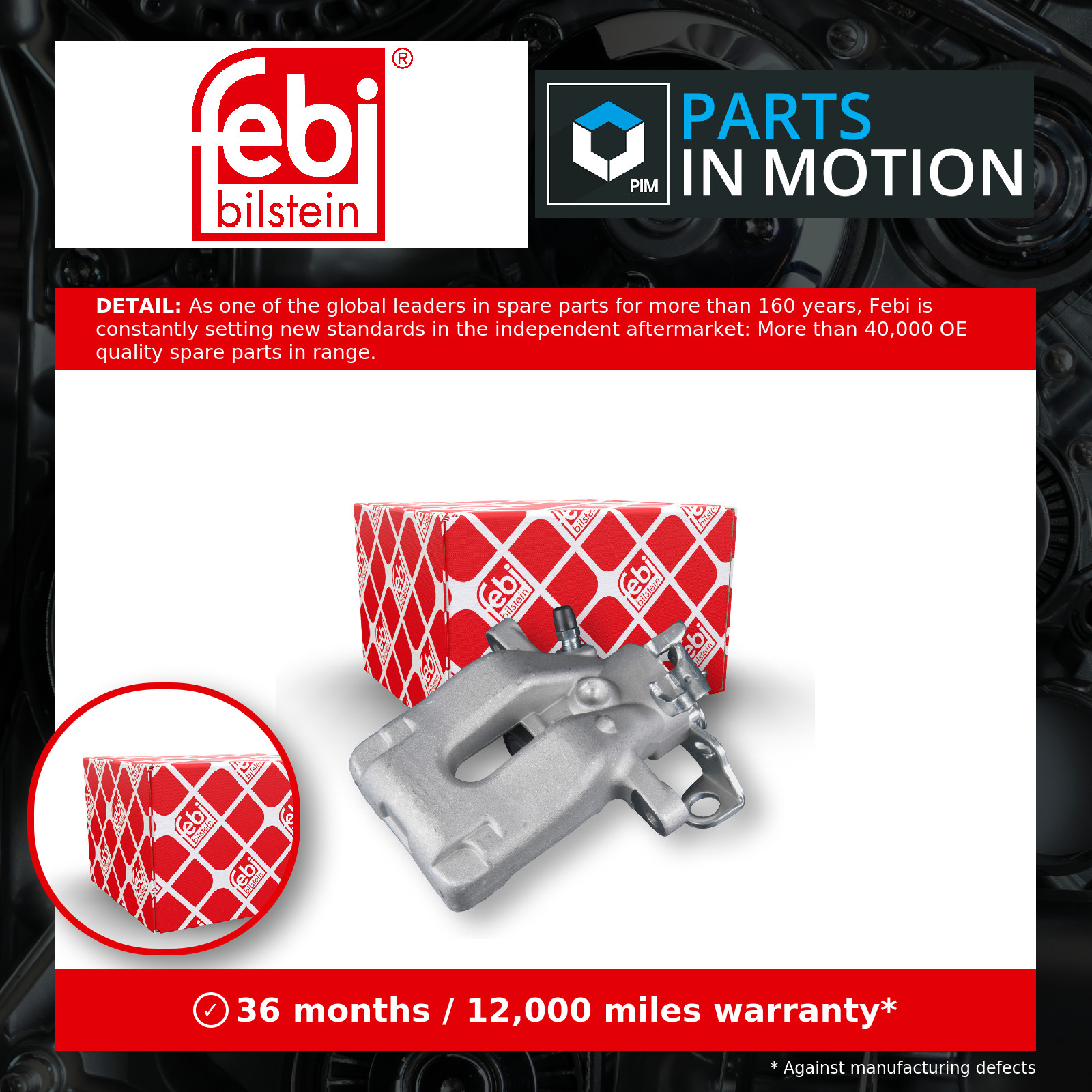 Brake Caliper Rear Left 178072 Febi 1607375680 1638156080 4400N4 Quality New