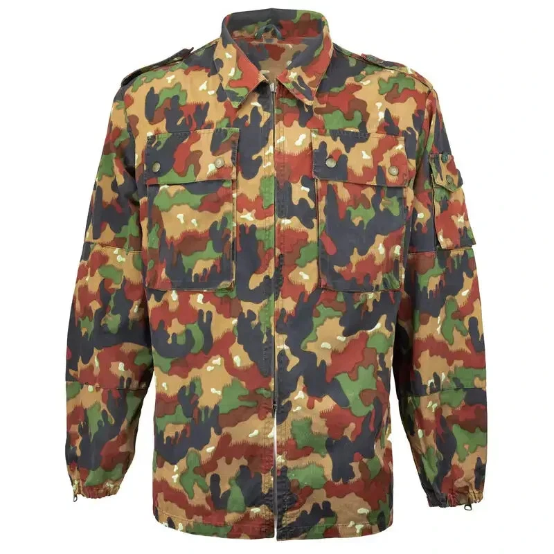 Original Swiss Army Jacket M83 Combat Field Alpenflage Camo Jacket Free Ship!