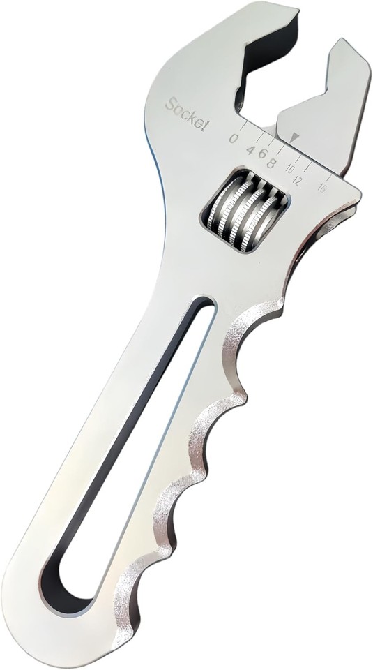 Billet Aluminum Adjustable Wrench For AN Hose Fittings – 3AN To 16AN – Metric 16mm Spanner Tool