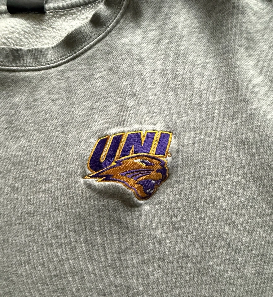 VTG Nike UNI Northern Iowa Panthers Sweatshirt Pullover Mens XL Gray University - Image 3 of 4