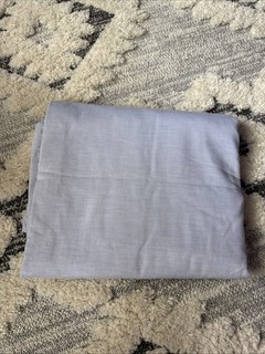 VINTAGE Ralph Lauren CHAMBRAY LIGHT BLUE DENIM (1) TWIN/FULL FLAT SHEET 70X96