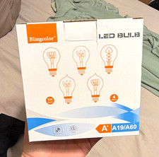 BlingcolorA19 by Vintage LED Edison Light Bulbs, E26 LED Warm Light Bulbs 2200K