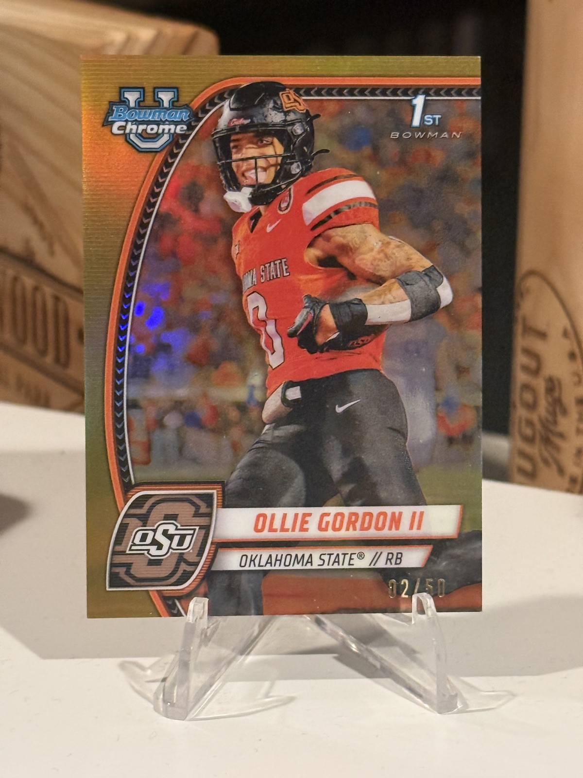 2024 OLLIE GORDON 1st Bowman U Chrome Gold Ref /50