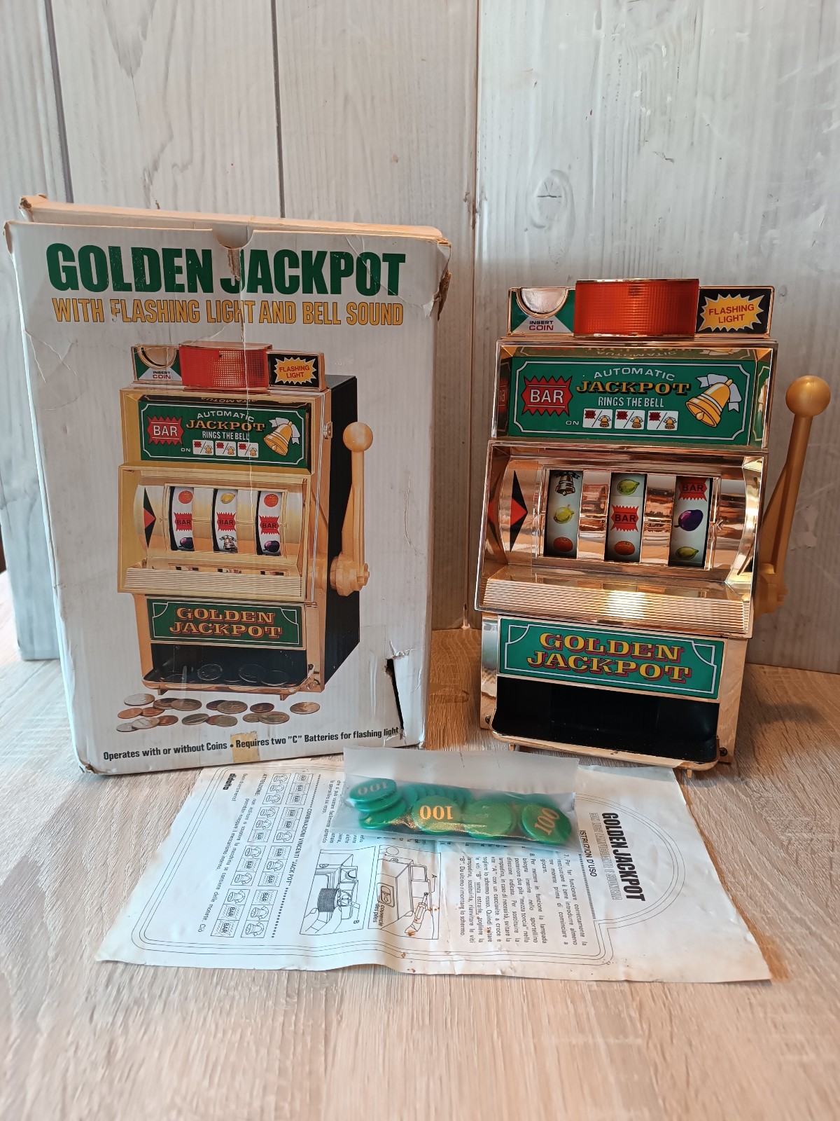 Slot Machine Vintage "Golden Jackpot" - Waco Japan (Anni '70/'80)